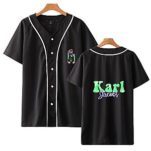 Karl Jacobs T-Shirts - Karl Jacobs Text Logo Baseball Shirt Official Merch KJM0911