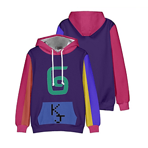 Karl Jacobs Hoodies - Karl Jacobs Double Logo 3D Multi Color Hoodie Official Merch KJM0911