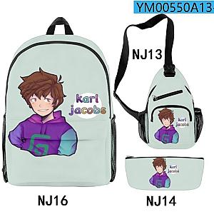 Karl Jacobs 3pcs/set Backpack - Waterproof School Backpack BP010 [ID15075]