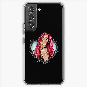 New look Karol G with Red Hair in the Wire Heart with Bichota Word Samsung Galaxy Soft Case RB2306