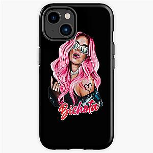 Karol G with red Hair Illustration with Bichota iPhone Tough Case RB2306