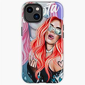 New look Karol G with Red Hair Illustration with Bichota Word iPhone Tough Case RB2306