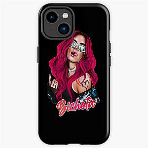 Karol G with red Hair Illustration with Bichota iPhone Tough Case RB2306