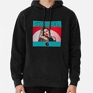 Karol G Vintage with toska background Pullover Hoodie RB2306