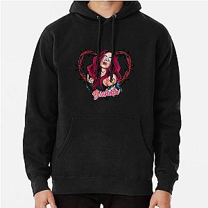 Karol G with red Hair Illustration with Bichota Pullover Hoodie RB2306