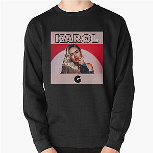 Karol G Vintage with pink background Pullover Sweatshirt RB2306