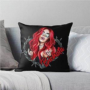 karol g bichota and heart tattoo,  Throw Pillow RB2306