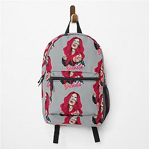 Karol G with red Hair Illustration with Bichota Backpack RB2306