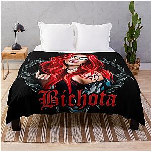 karol g bichota and heart tattoo,  Throw Blanket RB2306