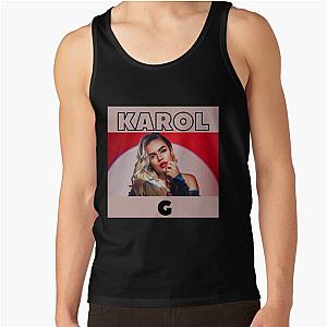 Karol G Vintage with pink background Tank Top RB2306