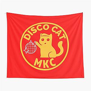 MKC Disco Kitty - Yellow (change the background colour!) Tapestry