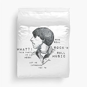 Keith Moon Profile - Graphic Portrait (with lyrics!) Duvet Cover