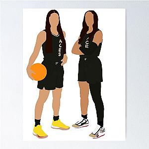 WNBA Las Vegas Aces Kelsey Plum A'ja Wilson Poster