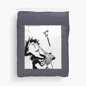 Kabane Kusaka eat pizza - Kemono Jihen  Duvet Cover