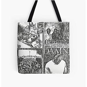 Kendrick Lamar Album Covers Sketch Art All Over Print Tote Bag