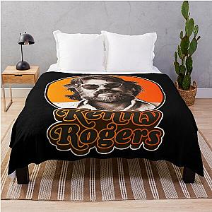 Retro Kenny Rogers Country Tribute Throw Blanket