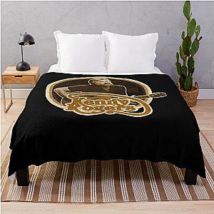 Musician Kenny Rogers Walt And Guitar Legend Throw Blanket
