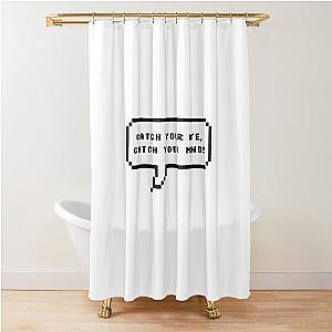 Kep1er Slogan Catch Your Mind Speech Bubble Shower Curtain