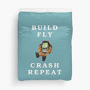 Build Fly Crash Repeat Kerbal Space Program Duvet Cover