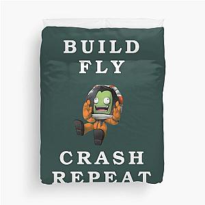 Build Fly Crash Repeat Kerbal Space Program Duvet Cover