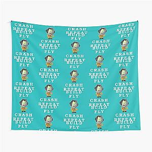 Build Fly Crash Repeat Kerbal Space Program Kids Cartoon Tapestry