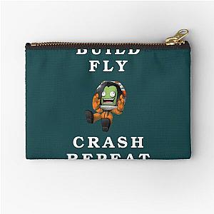 Build Fly Crash Repeat - Kerbal Space Program Zipper Pouch