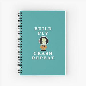 Build Fly Crash Repeat - Kerbal Space Program Kerbals Spiral Notebook