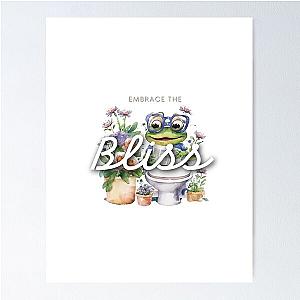 Keroppi Sticker, Embrace the Bliss Sticker, Flower Stickers Poster