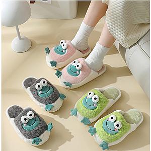 Keroppi Autumn Winter Non-Slip Cotton Slippers