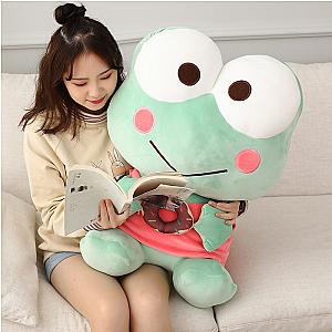 80cm Green Kero Kero Keroppi Donuts Frog Toy Plush