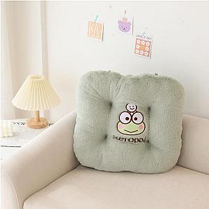 Keroppi Green Frog Kawaii Fluffy Soft Stuffed Seat Cushion