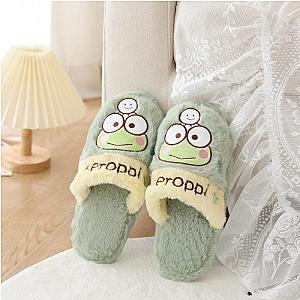 Kero Kero Keroppi Green Frog Home Slippers