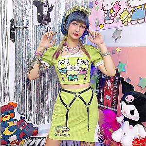 KEROKERO KEROPPI Cartoon Frog Skirt Set