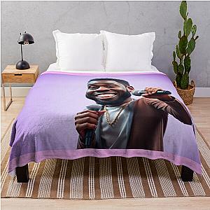 Caricature of Kevin Hart Iconic American Comedian Throw Blanket