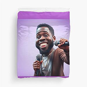 Caricature of Kevin Hart Iconic American Comedian Duvet Cover