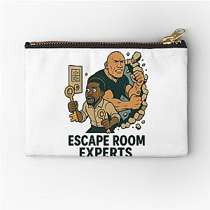 Dwayne Johnson and Kevin Hart Escape Room Experts Cartoon Zipper Pouch