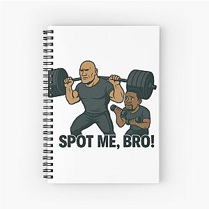 Dwayne Johnson and Kevin Hart Funny Gym Cartoon Notebook