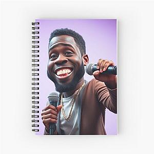 Caricature of Kevin Hart Iconic American Comedian Spiral Notebook