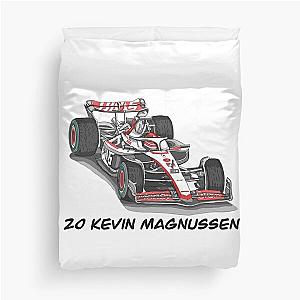 Sketching F1 Car and Driver Kevin Magnussen Duvet Cover
