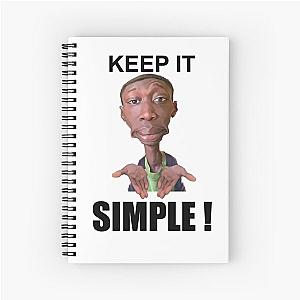 Khaby Lame Caricature Simple Spiral Notebook