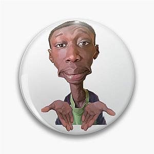 Khaby Lame Caricature Cutout Pin