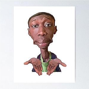 Khaby Lame Caricature Cutout Poster