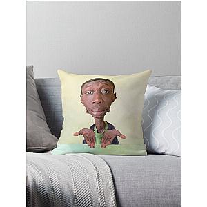 Khaby Lame Caricature Throw Pillow