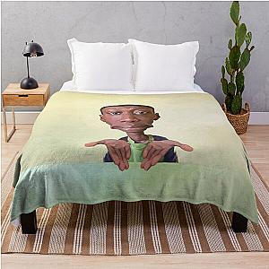 Khaby Lame Caricature Throw Blanket