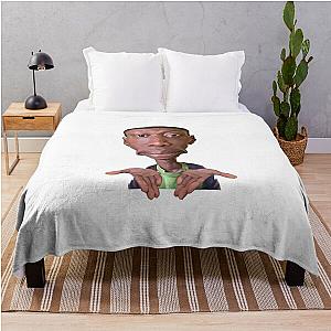 Khaby Lame Caricature Cutout Throw Blanket