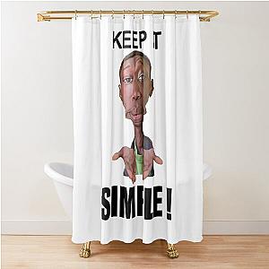 Khaby Lame Caricature Simple Shower Curtain