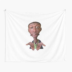 Khaby Lame Caricature Cutout Tapestry