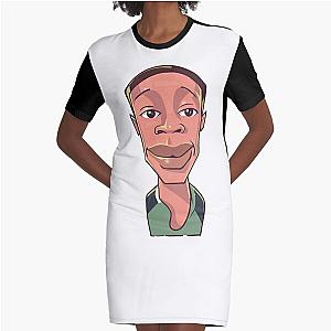 Khaby Lame France - Cartoon Graphic T-Shirt Dress