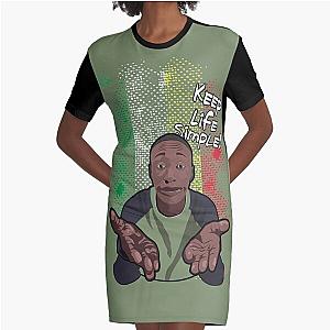 Khaby Lame Art - Keep Life Simple! Graphic T-Shirt Dress