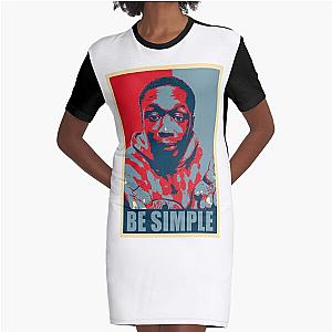 Khaby Lame Be Simple Graphic T-Shirt Dress